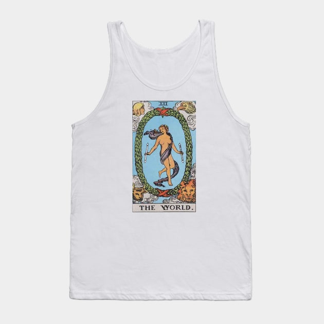 Tarot Deck - Major Arcana - XXI - The World Tank Top by sezinun